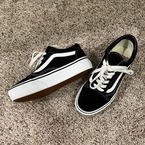 Black platform vans